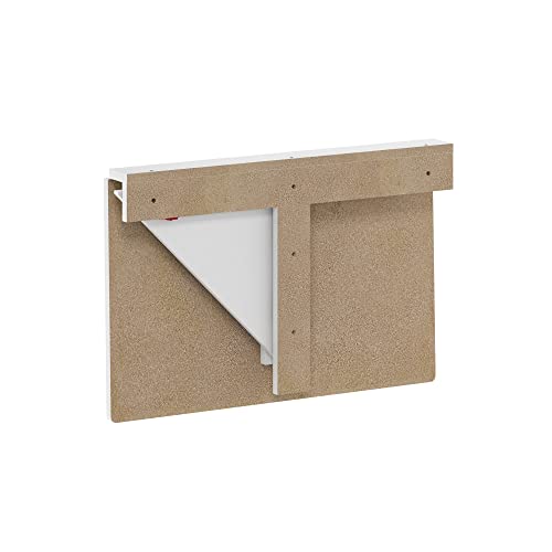 Furinno Hermite Wall Mounting Folding Table, White - color: White