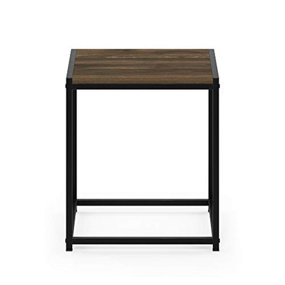 FURINNO Camnus Modern Living End Table, Columbia Walnut, 15.75 in x 15.75 in x 17.83 in - color: Columbia Walnut, size: 1-Tier, 15.75" Square