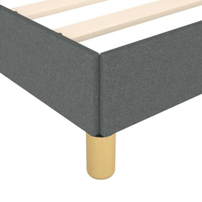 Queen Size Bed Frame, Upholstered Platform Bed with Breathable Fabric, Sturdy Engineered Wood Base, Low Profile Modern Bedroom Furniture, Dark Grey - color: Dark Gray, size: Queen & 9.8"