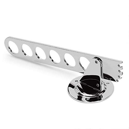 Wall Mounted Drying Rack Clothing Foldable for Laundry Room with Swing Arm Holder, Aluminium Clothes Drying Organizer Rack Garment Hooks Space Saver Retractable Folding Indoor Wall Mounted Hanger - size: 6 Hole