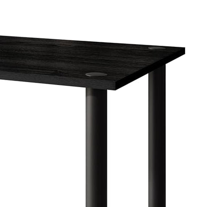 Coffee Table with Open Storage Shelf, Modern Design, Black - color: Black