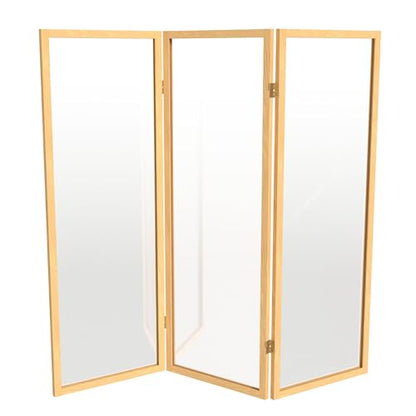 4 ft. Short Clear Plastic Partition Natural 3 Panel - color: Natural, size: 3 Panel