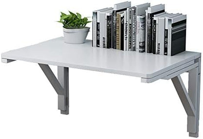 MM MELISEN Wall Mounted Folding Table, 23.6"L x 15.7"W, White, Space-Saving Design - color: White, size: 60X40CM/24X16IN