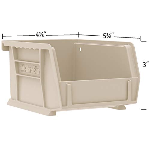 Akro-Mils 30210 AkroBins Plastic Storage Bins, 5"x4"x3", Yellow, 24-Pack | Space-Saving Stackable Bins for Garage, Pantry, Craft Organization - color: Yellow