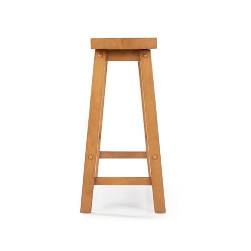 Boraam Sonoma Counter Height Backless Bench - Honey Oak Finish - color: Honey Oak Finish