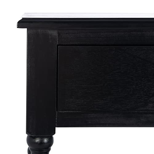 SAFAVIEH Furniture - Athena 2-Drawer Console Table - Black - Solid Wood - Farmhouse Classic Design - Ideal for Entryway, Living Room, Hallway, 35.5" W x 13" D x 29.5" H (CNS5702B) - color: Black