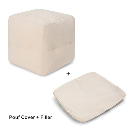 · REDEARTH · Pouf with Filler Cube Bean Bag Pouffe - Ziggurat Obsession Black - color: Ziggurat Obsession Black With Filler
