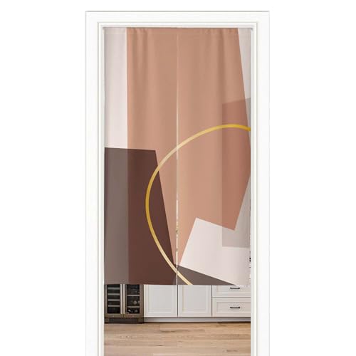 Doorway Curtain Panel Divider, Curtain for Doorway Privacy and Partition, Blackout Door Curtain Panel, Adjustable Tension Rod Installation, Light Blocking Performance - color: P, size: 26x35in