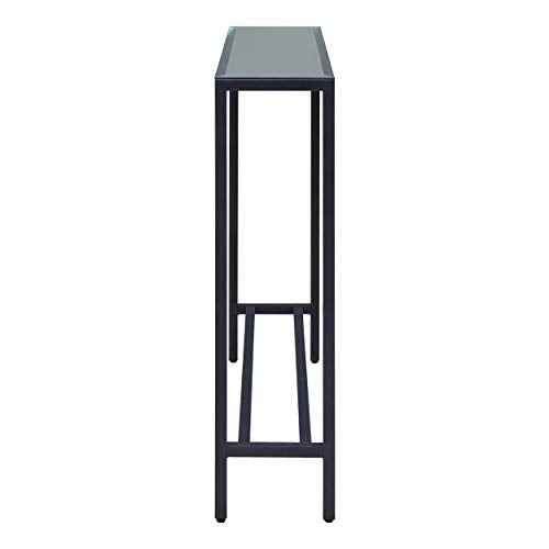 SEI FURNITURE Darrin Narrow console table, Gray - color: Gunmetal Gray