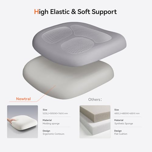 Ergonomic High-Back Office Chair, Home Office Desk Chair with Auto-Following Lumbar Support, Adjustable Headrest, 3D Armrest, Seat Depth & Heigh Adjustable, 96°-126° Recline - color: Grey