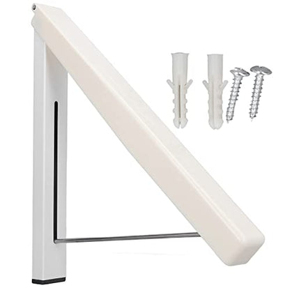Wall Mounted Drying Rack, Foldable Retractable Clothes Hanger with Multifunctional Design, for Home Hotel Office Bathroom and Balcony