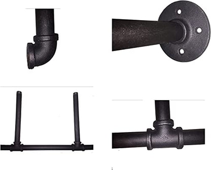 Industrial Retro Wall Mount Iron Pipe Shelf,DIY Open Bookshelf,Hung Bracket,Home Improvement Kitchen Shelves,Tool Utility Shelves, Office,Ceiling Mount Shelf - size: 12“Deep 3pcs