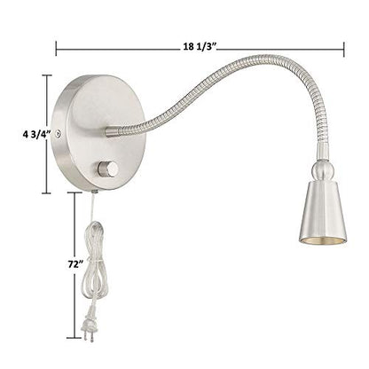 HomeFocus Bedside Wall Light,Eye-Caring LED Reading Wall Lamp,Dimmable Wall Light,Wall Sconces