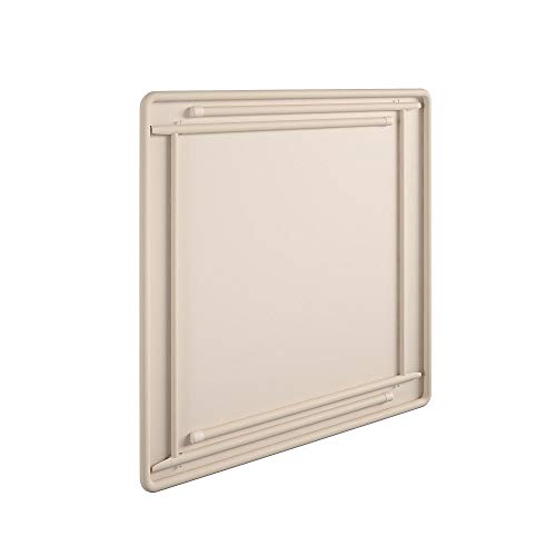COSCO 34" Square Vinyl Top Folding Card Table, Antique Linen - color: Antique Linen