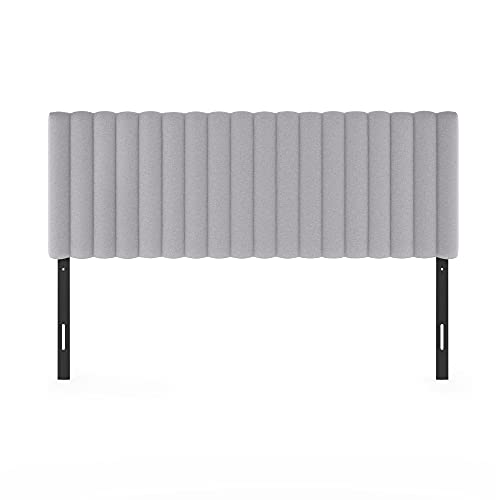 Furinno Roanne Upholstered Tufted Headboard, Queen, Glacier - color: Glacier, style: Queen-Lines