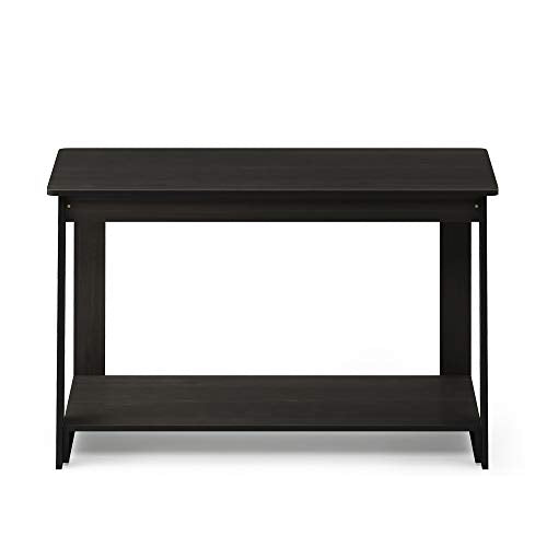 Furinno Beginning TV Stand, Espresso | Open Shelf Entertainment Center, Rectangular TV Console, Open Back, for Living Room, Bedroom - color: Espresso, size: For 36 Inch TV, 2-Tier