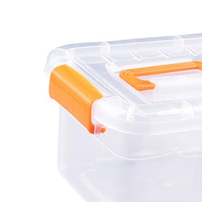 ZJchao Clear Stackable Storage Bins with Locking Lids Transparent Plastic Organizers Handles for Toys Clothes Crafts Home Dorm Organization