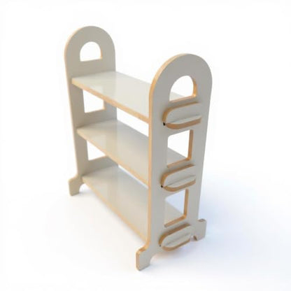3 Tier Wooden Spice Rack | Solid Wood Kitchen Organizer | Countertop or Pantry | See Every Jar | No Assembly Required