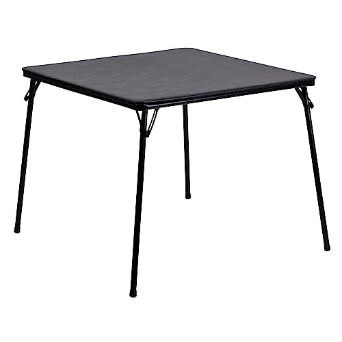 Flash Furniture Madelyn 33.5" Folding Card Table, Black - color: Black, size: Table