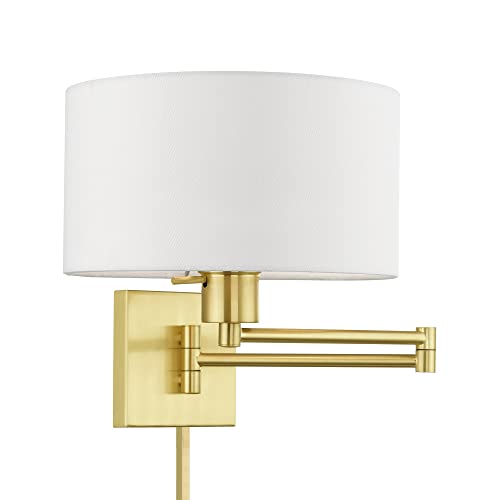 Livex Lighting 40036-12 Arm Wall Lamps 1-Light Fixture, Brass - color: Satin Brass