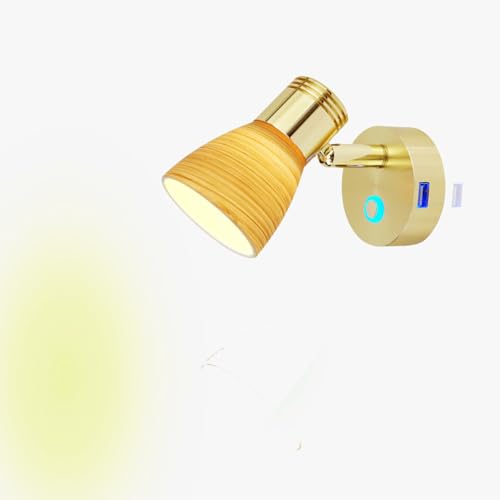 THALASSA Small 12V Marine Reading Lights with USB Port, Boat Interior Lights Bedside Cabin Lamp, Surface Mounted on Camper Caravan Motorhome Indoor Lighting with Built-in Touch Switch, Warm White