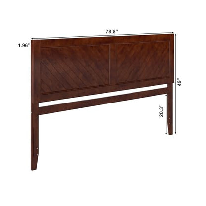 AFI, Canyon King Solid Wood Rustic Farmhouse Headboard, Walnut - color: Walnut, size: King (U.S. Standard)