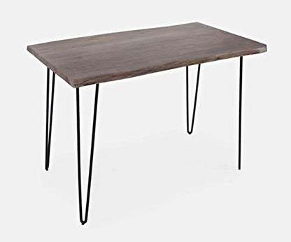 Jofran Nature's Edge 52" Farmhouse Dining Table - Solid Wood Counter Height Dining Table for Modern Homes, Slate - color: Slate