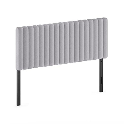 Furinno Roanne Upholstered Tufted Headboard, Queen, Glacier - color: Glacier, style: Queen-Lines
