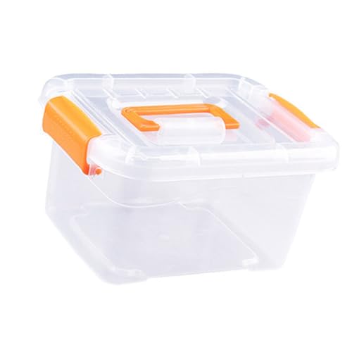 ZJchao Clear Stackable Storage Bins with Locking Lids Transparent Plastic Organizers Handles for Toys Clothes Crafts Home Dorm Organization