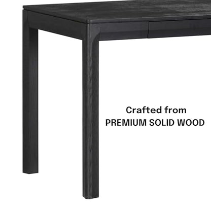 Flow Modern Wooden Rectangle Desk Table with Hidden Drawer – Waterproof & Heat Resistant, Burnt Black - color: Burnt Black, size: 47 Inch, style: Desk