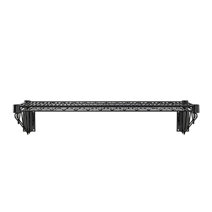 14" x 36" Black Epoxy Wire Wall Mount Shelf - color: Black, size: 14" x 36"