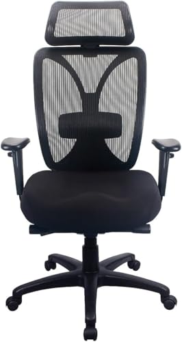 Tempur-Pedic TP6450 Mesh Office Desk Chair, Ergonomic High Back Computer Chair with Adjustable Arms, Lumbar Support and Swivel Tilt, Black - color: Black