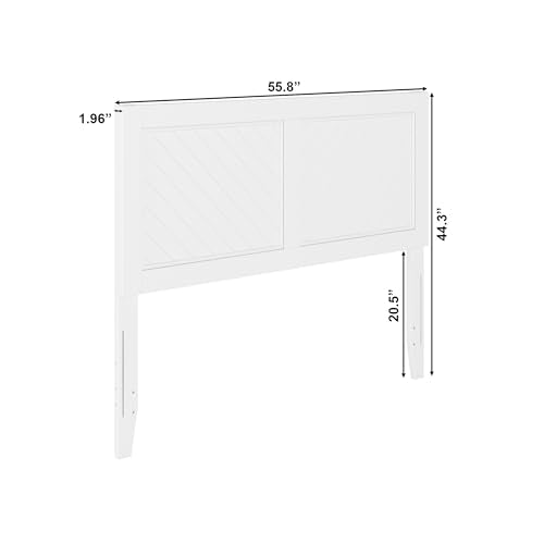 AFI, Canyon Full Solid Wood Rustic Farmhouse Headboard, White - color: White, size: Full