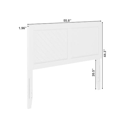 AFI, Canyon Full Solid Wood Rustic Farmhouse Headboard, White - color: White, size: Full