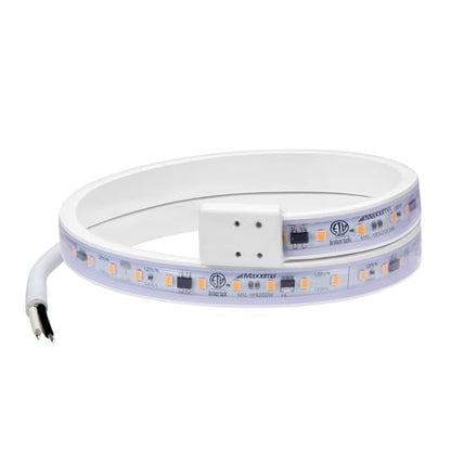 Maxxima 18 in. Hardwired LED Under Cabinet Strip Light, 690 Lumens, 3000K | Warm White, Kitchen and Living Room 120V White Cove Lighting, No Power Supply Needed - size: 18 Inch