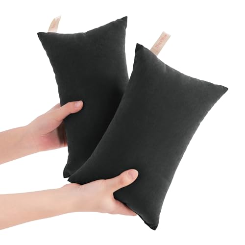 NTBAY Tiny Pillows, Down Alternative 7"x11" Microfiber Mini Pillow for Travel, Pets, Soft Machine Washable Small Pillows for Neck, Wrist, Lumbar and Knee, Black - color: Black, size: 11"x7"