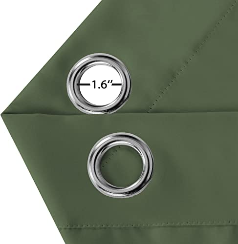 Turquoize Solid Blackout Drapes, Room Darkening, Themal Insulated, Grommet/Eyelet Top, Nursery/Living Room Curtains Each Panel 42" W x 63" L (Set of 2 Panels), Bronze Green - color: Bronze Green, size: 42"W x 63"L (Pack of 2)
