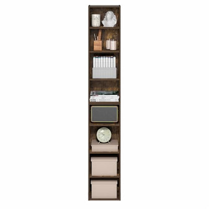 Furinno PASIR Book Shelf, 8-Tier Bookshelf, Bookcase with Open Shelf, 9.3 x 11.8 x 70.9, for Living Room, Bedroom, Home Office, Amber Pine - color: Amber Pine, size: 8-Tier, 12-Inch