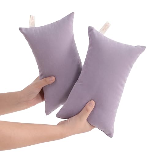 NTBAY Tiny Pillows, Down Alternative 7"x11" Microfiber Mini Pillow for Travel, Pets, Soft Machine Washable Small Pillows for Neck, Wrist, Lumbar and Knee, Lavender - color: Lavender, size: 11"x7"