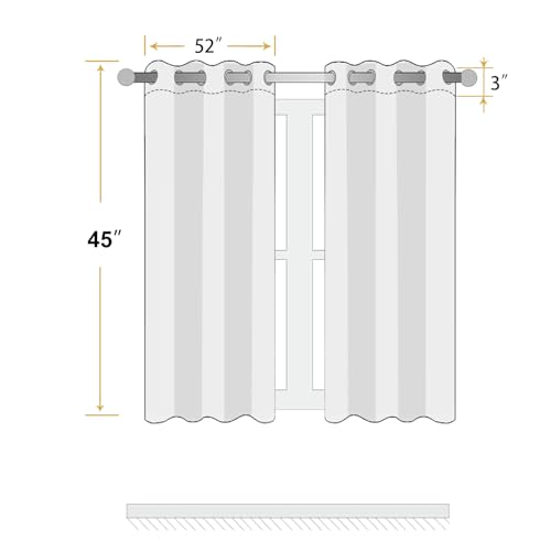ChrisDowa Dark Green Blackout Curtains 45 Inches Long 2 Panels for Bedroom | Room Darkening,Light Blocking,Thermal Insulated,Faux Linen,Farmhouse,Grommet,Window Treatment,Drapes,Living Room,52x45 - color: Dark Green, size: 52"W x 45"L (Pack of 2)