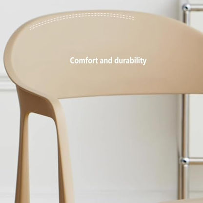 Stackable Dining Chair Plastic Dining Chairs Set of 2 with Hollow Back Dining Chairs Set Modern Save Space Kitchen Chairs - color: Yellow Orange