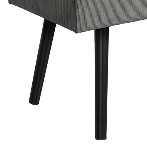 Comfy to go Entryway Bench - Grey Bench for Bedroom, Modern Ottoman End of Bed, Corduroy Padded Benches for Living Room, Foyer, Mudroom, Hallway - 39" L x 14" W x 17" H | Corduroy Padded Benches for Living Room, Foyer, Mudroom, Hallway - 39" L x 14" W x 1