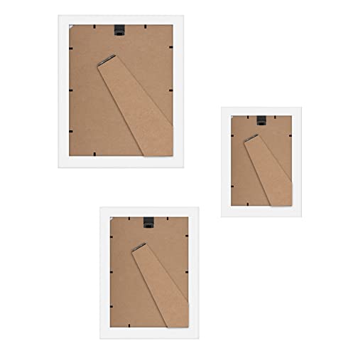 Americanflat Set of 10 Picture Frames with Shatter-Resistant Glass - Gallery Wall Frame Set with Two 8x10, Four 5x7 and Four 4x6 Frames - Signature Collection - White | Includes two 8x10, four 5x7 and four 4x6, shatter-resistant glass, hanging hardware in