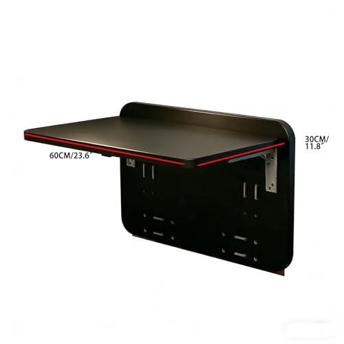Wall Mounted Desk Folding, Fold Down Table Wall Mounted - Space-Saving Foldable Table for Bedroom, Dorm & Apartment(Black)