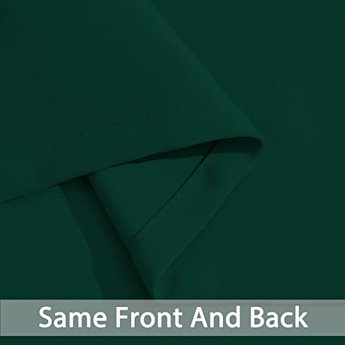 Yakamok Blackout Curtains 38x90 inch Dark Green Thermal Drapes-Bedroom | 2 panels,room darkening,thermal insulated,noise reducing,privacy protection,grommet window treatment,living room study dining - color: Dark Green, size: 36"W x 90"L (Pack of 2)