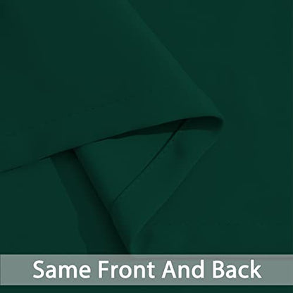 Yakamok Blackout Curtains 38x54 inch Dark Green Thermal Drapes-Bedroom | 2 panels,room darkening,thermal insulated,noise reducing,privacy protection,grommet window treatment,living room study dining - color: Dark Green, size: 38"W x 54"L (Pack of 2)
