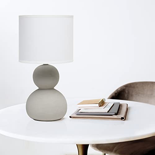 Simple Designs LT1116-TAU Stacked Stone Age Table Lamp, Taupe Gray