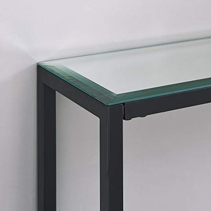 SEI FURNITURE Darrin Narrow console table, Black - color: Black