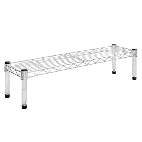 Shelving Inc. 8" d x 30" w Chrome Wire Shelving with 1 Tier Shelf, Weight Capacity 800lbs Per Shelf - size: 8" d x 30" w x 6" h