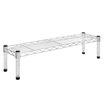 Shelving Inc. 8" d x 30" w Chrome Wire Shelving with 1 Tier Shelf, Weight Capacity 800lbs Per Shelf - size: 8" d x 30" w x 6" h